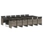 vidaXL 13-tlg. Garten-Essgruppe mit Kissen Grau Poly Rattan vidaXL 13-tlg. Garten-Essgruppe mit Kissen Grau Poly Rattan