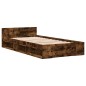 vidaXL Bettgestell mit Schublade Räuchereiche 90x190 cm Holzwerkstoff vidaXL Bettgestell mit Schublade Räuchereiche 90x190 cm Holzwerkstoff