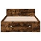 vidaXL Bettgestell mit Schublade Räuchereiche 90x190 cm Holzwerkstoff vidaXL Bettgestell mit Schublade Räuchereiche 90x190 cm Holzwerkstoff