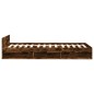 vidaXL Bettgestell mit Schublade Räuchereiche 90x190 cm Holzwerkstoff vidaXL Bettgestell mit Schublade Räuchereiche 90x190 cm Holzwerkstoff