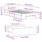 vidaXL Bettgestell mit Schublade Räuchereiche 90x190 cm Holzwerkstoff vidaXL Bettgestell mit Schublade Räuchereiche 90x190 cm Holzwerkstoff