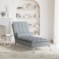 vidaXL Massage-Chaiselongue mit Nackenrolle Hellgrau Stoff vidaXL Massage-Chaiselongue mit Nackenrolle Hellgrau Stoff