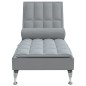 vidaXL Massage-Chaiselongue mit Nackenrolle Hellgrau Stoff vidaXL Massage-Chaiselongue mit Nackenrolle Hellgrau Stoff