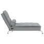 vidaXL Massage-Chaiselongue mit Nackenrolle Hellgrau Stoff vidaXL Massage-Chaiselongue mit Nackenrolle Hellgrau Stoff