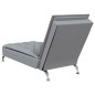 vidaXL Massage-Chaiselongue mit Nackenrolle Hellgrau Stoff vidaXL Massage-Chaiselongue mit Nackenrolle Hellgrau Stoff