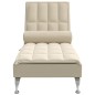 vidaXL Massage-Chaiselongue mit Nackenrolle Creme Stoff vidaXL Massage-Chaiselongue mit Nackenrolle Creme Stoff