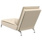 vidaXL Massage-Chaiselongue mit Nackenrolle Creme Stoff vidaXL Massage-Chaiselongue mit Nackenrolle Creme Stoff