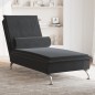 vidaXL Massage-Chaiselongue mit Nackenrolle Schwarz Samt vidaXL Massage-Chaiselongue mit Nackenrolle Schwarz Samt
