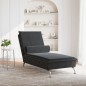 vidaXL Massage-Chaiselongue mit Nackenrolle Schwarz Samt vidaXL Massage-Chaiselongue mit Nackenrolle Schwarz Samt