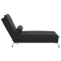 vidaXL Massage-Chaiselongue mit Nackenrolle Schwarz Samt vidaXL Massage-Chaiselongue mit Nackenrolle Schwarz Samt