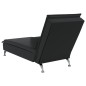 vidaXL Massage-Chaiselongue mit Nackenrolle Schwarz Samt vidaXL Massage-Chaiselongue mit Nackenrolle Schwarz Samt
