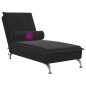 vidaXL Massage-Chaiselongue mit Nackenrolle Schwarz Samt vidaXL Massage-Chaiselongue mit Nackenrolle Schwarz Samt