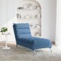 vidaXL Chaiselongue mit Kissen Blau Stoff vidaXL Chaiselongue mit Kissen Blau Stoff