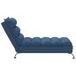 vidaXL Chaiselongue mit Kissen Blau Stoff vidaXL Chaiselongue mit Kissen Blau Stoff