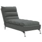 vidaXL Massage-Chaiselongue mit Kissen Dunkelgrau Stoff vidaXL Massage-Chaiselongue mit Kissen Dunkelgrau Stoff