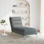 vidaXL Massage-Chaiselongue mit Kissen Dunkelgrau Stoff vidaXL Massage-Chaiselongue mit Kissen Dunkelgrau Stoff