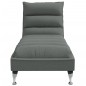 vidaXL Massage-Chaiselongue mit Kissen Dunkelgrau Stoff vidaXL Massage-Chaiselongue mit Kissen Dunkelgrau Stoff