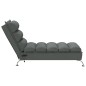 vidaXL Massage-Chaiselongue mit Kissen Dunkelgrau Stoff vidaXL Massage-Chaiselongue mit Kissen Dunkelgrau Stoff
