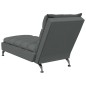 vidaXL Massage-Chaiselongue mit Kissen Dunkelgrau Stoff vidaXL Massage-Chaiselongue mit Kissen Dunkelgrau Stoff