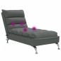 vidaXL Massage-Chaiselongue mit Kissen Dunkelgrau Stoff vidaXL Massage-Chaiselongue mit Kissen Dunkelgrau Stoff