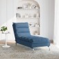 vidaXL Massage-Chaiselongue mit Kissen Blau Stoff vidaXL Massage-Chaiselongue mit Kissen Blau Stoff