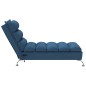 vidaXL Massage-Chaiselongue mit Kissen Blau Stoff vidaXL Massage-Chaiselongue mit Kissen Blau Stoff
