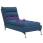vidaXL Massage-Chaiselongue mit Kissen Blau Stoff vidaXL Massage-Chaiselongue mit Kissen Blau Stoff