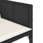 vidaXL 5-tlg. Garten-Essgruppe mit Kissen Schwarz Poly Rattan vidaXL 5-tlg. Garten-Essgruppe mit Kissen Schwarz Poly Rattan