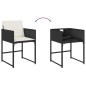 vidaXL 5-tlg. Garten-Essgruppe mit Kissen Schwarz Poly Rattan vidaXL 5-tlg. Garten-Essgruppe mit Kissen Schwarz Poly Rattan