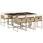 vidaXL 7-tlg. Garten-Essgruppe mit Kissen Beige Poly Rattan vidaXL 7-tlg. Garten-Essgruppe mit Kissen Beige Poly Rattan