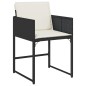 vidaXL 9-tlg. Garten-Essgruppe mit Kissen Schwarz Poly Rattan vidaXL 9-tlg. Garten-Essgruppe mit Kissen Schwarz Poly Rattan