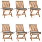 Klappbare Gartenstühle mit Kissen 6 Stk. Massivholz Teak Klappbare Gartenstühle mit Kissen 6 Stk. Massivholz Teak
