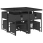vidaXL 9-tlg. Garten-Essgruppe mit Kissen Schwarz Poly Rattan vidaXL 9-tlg. Garten-Essgruppe mit Kissen Schwarz Poly Rattan