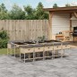 vidaXL 11-tlg. Garten-Essgruppe mit Kissen Beigemischung Poly Rattan vidaXL 11-tlg. Garten-Essgruppe mit Kissen Beigemischung Poly Rattan