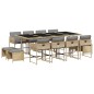 vidaXL 13-tlg. Garten-Essgruppe mit Kissen Beigemischung Poly Rattan vidaXL 13-tlg. Garten-Essgruppe mit Kissen Beigemischung Poly Rattan
