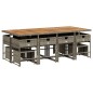 vidaXL 13-tlg. Garten-Essgruppe mit Kissen Grau Poly Rattan vidaXL 13-tlg. Garten-Essgruppe mit Kissen Grau Poly Rattan