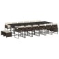 vidaXL 17-tlg. Garten-Essgruppe mit Kissen Braun Poly Rattan vidaXL 17-tlg. Garten-Essgruppe mit Kissen Braun Poly Rattan