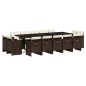 vidaXL 15-tlg. Garten-Essgruppe mit Kissen Braun Poly Rattan vidaXL 15-tlg. Garten-Essgruppe mit Kissen Braun Poly Rattan