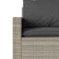 vidaXL Gartensofa mit Kissen 3-Sitzer Hellgrau Poly Rattan vidaXL Gartensofa mit Kissen 3-Sitzer Hellgrau Poly Rattan