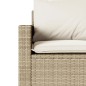 vidaXL Gartensofa mit Kissen 3-Sitzer Beige Poly Rattan vidaXL Gartensofa mit Kissen 3-Sitzer Beige Poly Rattan