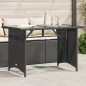 vidaXL Gartentisch mit Glasplatte Schwarz 110x68x70 cm Poly Rattan vidaXL Gartentisch mit Glasplatte Schwarz 110x68x70 cm Poly Rattan
