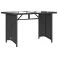vidaXL Gartentisch mit Glasplatte Schwarz 110x68x70 cm Poly Rattan vidaXL Gartentisch mit Glasplatte Schwarz 110x68x70 cm Poly Rattan