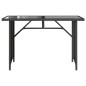vidaXL Gartentisch mit Glasplatte Schwarz 110x68x70 cm Poly Rattan vidaXL Gartentisch mit Glasplatte Schwarz 110x68x70 cm Poly Rattan
