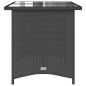 vidaXL Gartentisch mit Glasplatte Schwarz 110x68x70 cm Poly Rattan vidaXL Gartentisch mit Glasplatte Schwarz 110x68x70 cm Poly Rattan