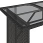 vidaXL Gartentisch mit Glasplatte Schwarz 110x68x70 cm Poly Rattan vidaXL Gartentisch mit Glasplatte Schwarz 110x68x70 cm Poly Rattan