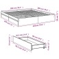 vidaXL Bettgestell mit Schubladen Räuchereiche 180x200cm Holzwerkstoff vidaXL Bettgestell mit Schubladen Räuchereiche 180x200cm Holzwerkstoff