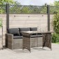 vidaXL 2-tlg. Garten-Essgruppe mit Kissen Grau Poly Rattan vidaXL 2-tlg. Garten-Essgruppe mit Kissen Grau Poly Rattan
