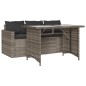 vidaXL 2-tlg. Garten-Essgruppe mit Kissen Grau Poly Rattan vidaXL 2-tlg. Garten-Essgruppe mit Kissen Grau Poly Rattan