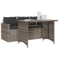 vidaXL 2-tlg. Garten-Essgruppe mit Kissen Grau Poly Rattan vidaXL 2-tlg. Garten-Essgruppe mit Kissen Grau Poly Rattan