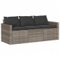vidaXL 2-tlg. Garten-Essgruppe mit Kissen Grau Poly Rattan vidaXL 2-tlg. Garten-Essgruppe mit Kissen Grau Poly Rattan